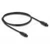 Delock cavo audio ottico TOSLINK, connettore maschio su connettore maschio, diametro 4 mm, 1 m, nero