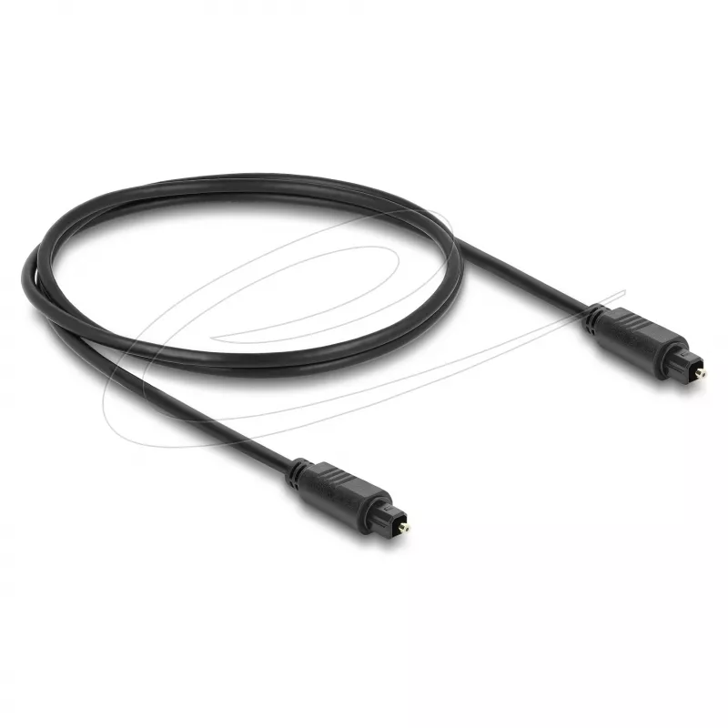 Delock cavo audio ottico TOSLINK, connettore maschio su connettore maschio, diametro 4 mm, 1 m, nero