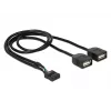 Delock Cavo adattatore USB 2.0 da pin header a 2 x connettore femmina Type-A 40 cm 83823