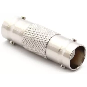 DELTA adattatore accoppiatore connettore femmina BNC su connettore femmina BNC, 75 Ohm, ottone nichelato, doppio BNC-BNC