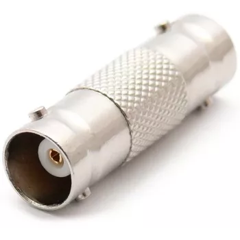 DELTA adattatore accoppiatore connettore femmina BNC su connettore femmina BNC, 75 Ohm, ottone nichelato, doppio BNC-BNC