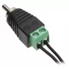 DELTA Connettore RCA maschio CINCH-W/S, bianco, dorato, a saldare