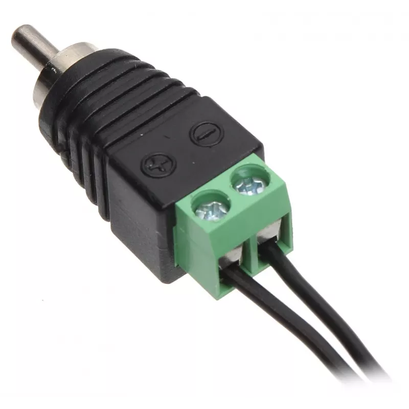 DELTA Connettore RCA maschio CINCH-W/S, bianco, dorato, a saldare