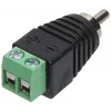 DELTA Connettore RCA maschio CINCH-W/S, bianco, dorato, a saldare