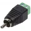 DELTA Connettore RCA maschio CINCH-W/S, bianco, dorato, a saldare