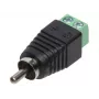 DELTA Connettore RCA maschio CINCH-W/S, bianco, dorato, a saldare