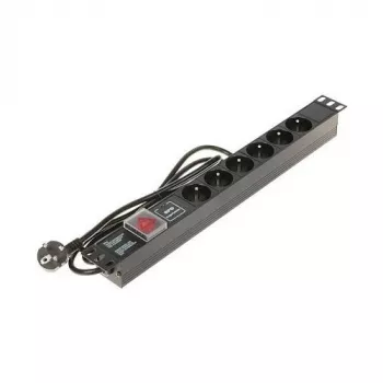 DELTA PD-6/R-SPD-1L Ciabatta multipresa, 6 prese