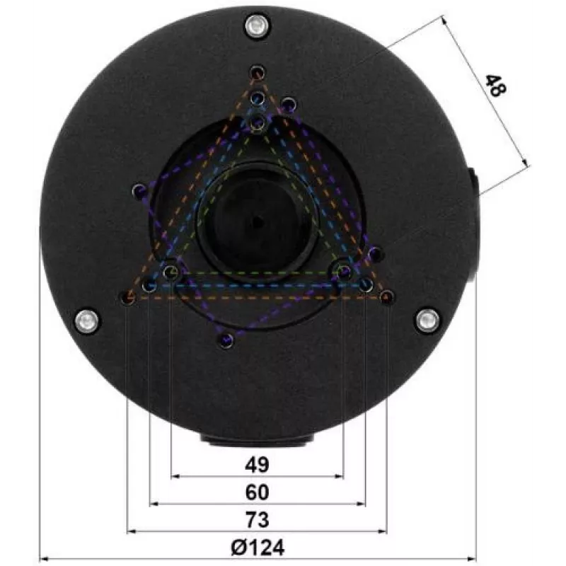 DELTA STG-PFA130-E scatola di giunzione per telecamere dome Dahua, montaggio a parete/soffitto, alluminio, nero STG-PFA130-E(BLACK)