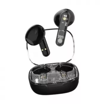 DELTACO Streetz BT TWS Auricolari in-ear Trasparente Nero