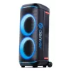 Denver BPS-470 Speaker Bluetooth per feste con karaoke, 2000W PMPO, 20W RMS, luci LED, radio FM, TWS, microfono incluso, nero
