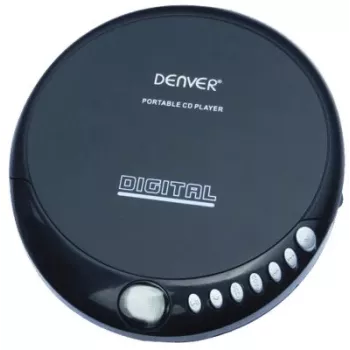 Denver DM-24 lettore CD portatile con cuffie, nero