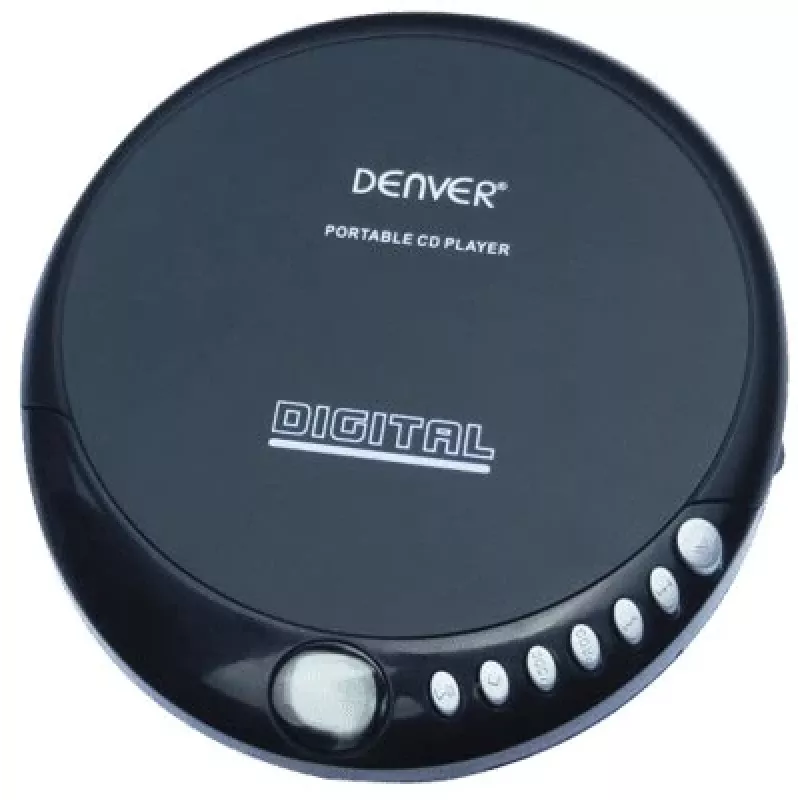Denver DM-24 lettore CD portatile con cuffie, nero