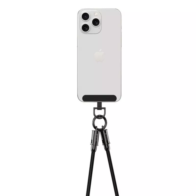 Devia Cavo 2-in-1 USB-C a Lightning Lanyard 1,2m 27W Nero