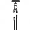 Devia Cavo 2-in-1 USB-C a Lightning Lanyard 1,2m 27W Nero