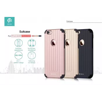 Devia Apple iPhone 6 / 6s Plus Suitcase Gold Cover posteriore