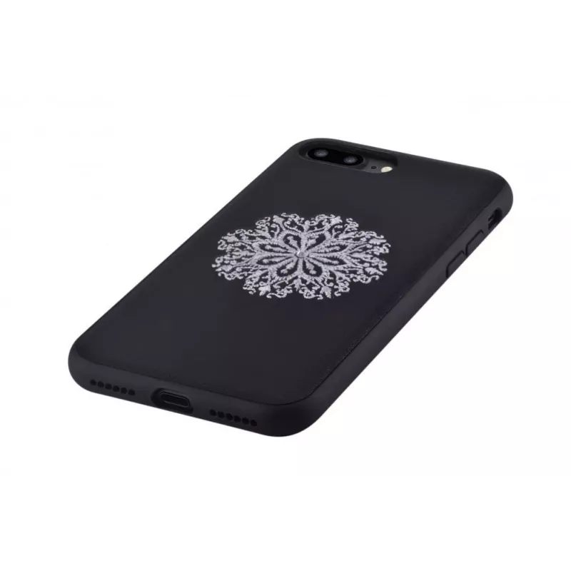 Devia Apple iPhone 7 Plus/8 Plus custodia con ricamo floreale nera