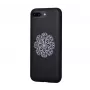 Devia Apple iPhone 7 Plus/8 Plus custodia con ricamo floreale nera