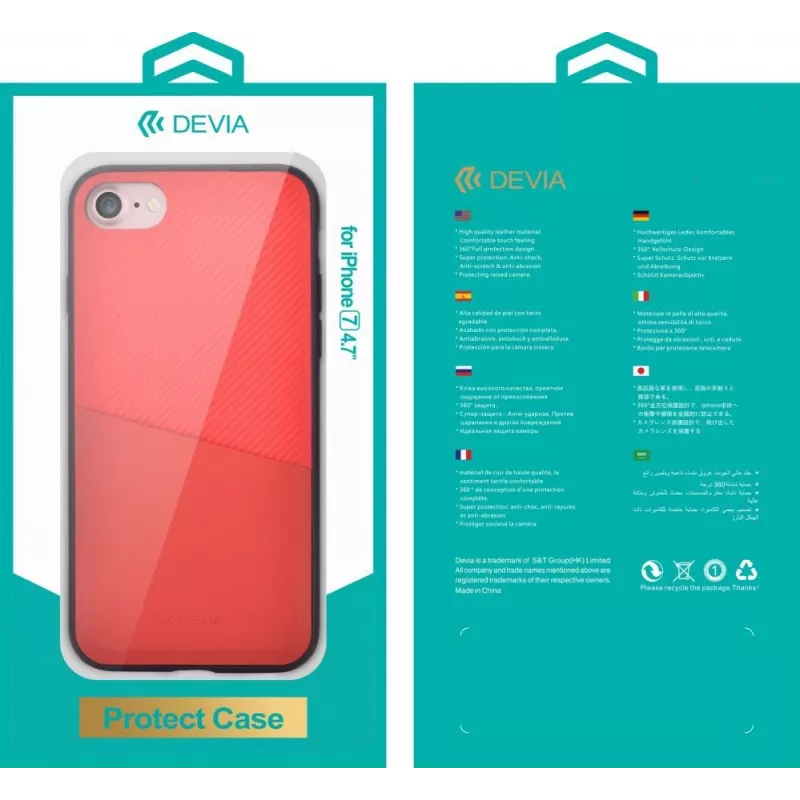 Devia Apple iPhone 7 Plus Custodia iWallet rossa