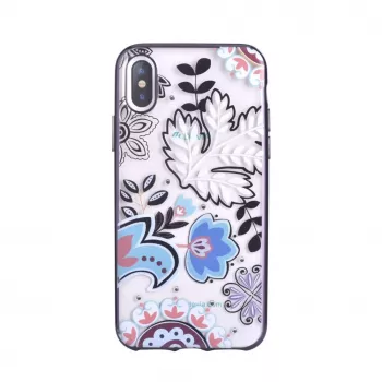 DEVIA custodia Crystal Bloosom per Apple iPhone X / XS - argento