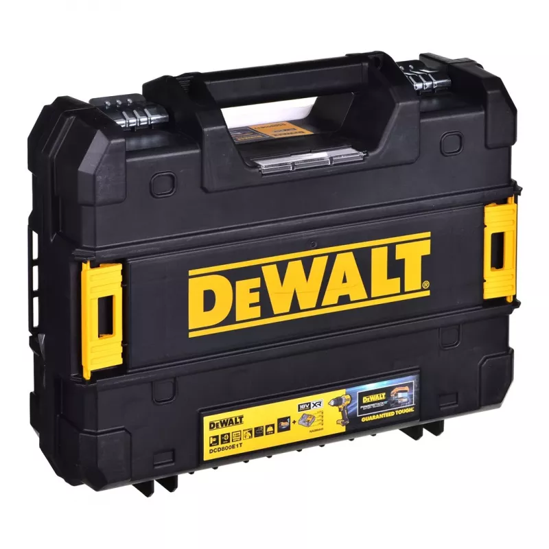 DEWALT 18V POWERSTACK Trapano avvitatore brushless DCD800E1T 90Nm 1x1,7Ah TSTAK