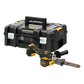 DEWALT DCM200NT-XJ 18V XR Levigatrice a nastro a batteria, 75x457 mm, motore brushless, velocità variabile, nero/giallo
