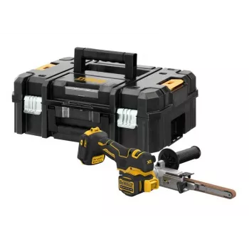 DEWALT DCM200NT-XJ 18V XR Levigatrice a nastro a batteria, 75x457 mm, motore brushless, velocità variabile, nero/giallo