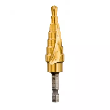 DEWALT DT5027-QZ punta a gradini HSS 4-12 mm, 9 gradini, rivestita TiN, gambo esagonale
