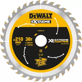 DEWALT Xtreme Runtime lama per sega circolare 210mm x 30mm 36T