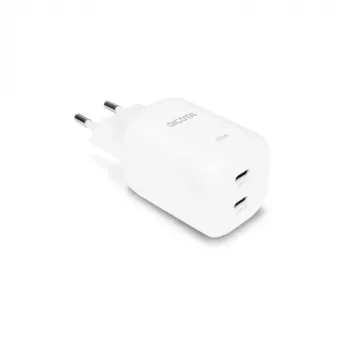 Dicota Caricatore da parete GaN a 2 porte 45W, 2x USB-C PD 3.0, UK, Bianco (D32183)