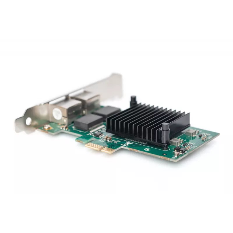 DIGITUS scheda di rete Gigabit Ethernet 2 porte, RJ45, PCI Express, chipset Intel I210-AT (DN-1013-2)