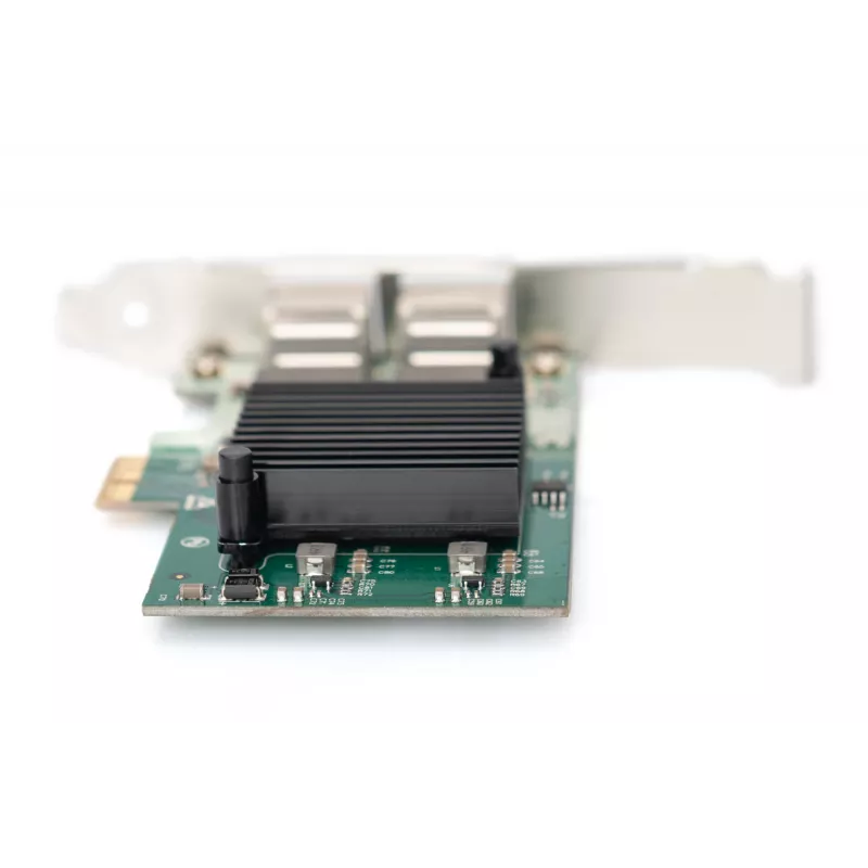 DIGITUS scheda di rete Gigabit Ethernet 2 porte, RJ45, PCI Express, chipset Intel I210-AT (DN-1013-2)