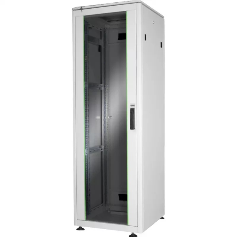DIGITUS 36HE armadio di rete Unique 600x600mm porta in vetro grigio