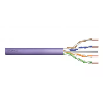 DIGITUS Cavo per installazione Cat.6, U/UTP, Dca, AWG 23/1, LSOH, 50m, viola