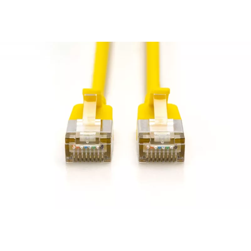 DIGITUS DK-1632-A-020S-Y-10 CAT 6A F/FTP cavo patch sottile (10 pz.), 2 m, LSZH, rame, 10 Gbps, giallo