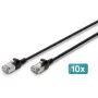DIGITUS DK-1632-A-030S-BL-10 cavo patch CAT 6A F/FTP slim, 3 m, confezione da 10 pz, LSZH, rame, 10 Gbps, nero