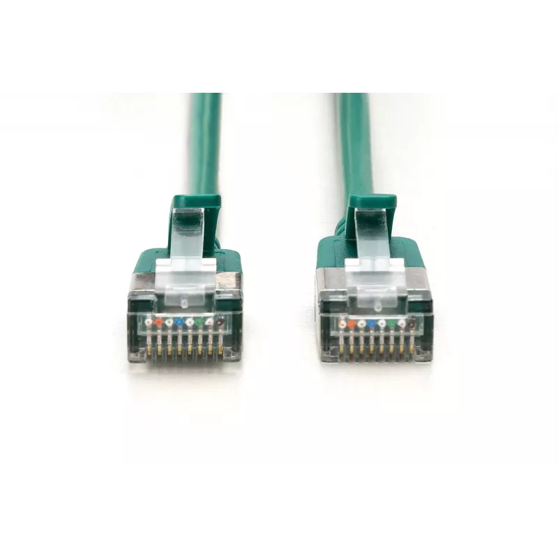 DIGITUS cavo patch slim CAT 6A F-FTP, 3 m, verde, confezione da 10, LSZH, 10GBase-T