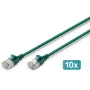 DIGITUS cavo patch slim CAT 6A F-FTP, 3 m, verde, confezione da 10, LSZH, 10GBase-T