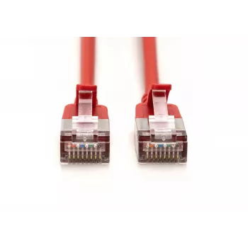 DIGITUS cavo patch slim CAT 6A F-FTP, 3 m, rosso, confezione da 10, LSZH, 10 Gbit/s, 500 MHz