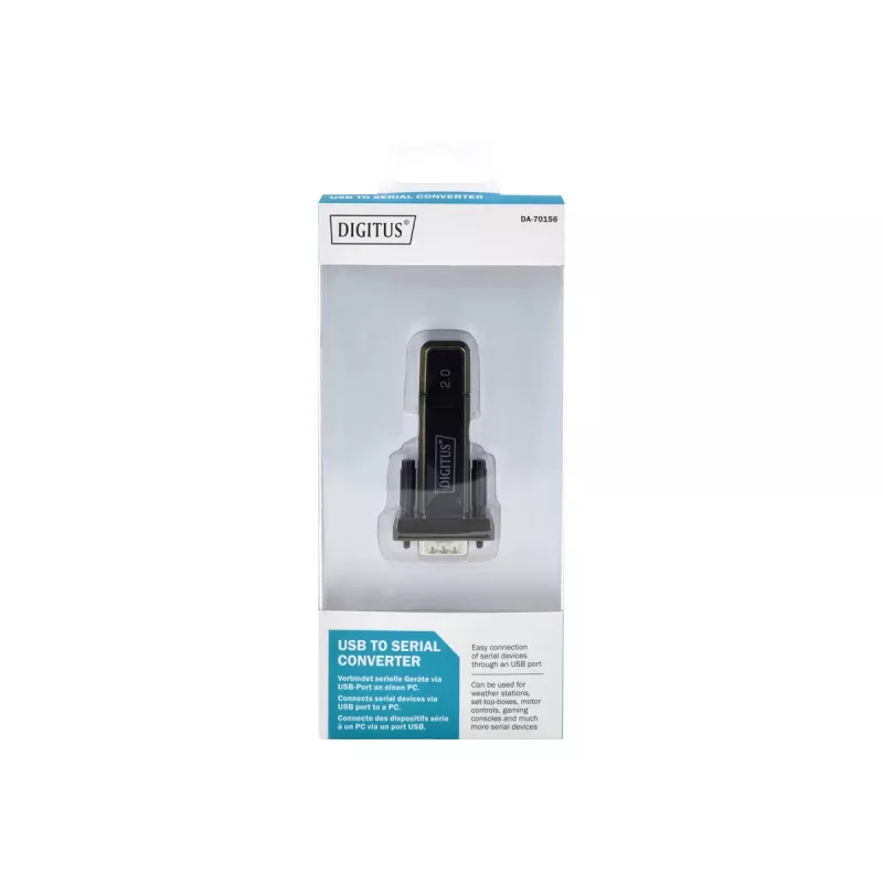 DIGITUS DA-70156 Adattatore USB 2.0 a RS232 seriale, 1,5 m, nero