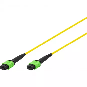 DIGITUS cavo patch in fibra ottica MPO su MPO, OS2 monomodale 9/125 µm, 12 fibre, 5 m, LSZH, giallo DK-2966-05