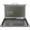 DIGITUS Console modulare 17 pollici LCD HD, KVM VGA 16 porte, layout tastiera tedesco