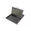 DIGITUS Console KVM LCD HD modulare con TFT 17 pollici, connessione KVM CAT 5 a 16 porte, touchpad, layout tastiera tedesco