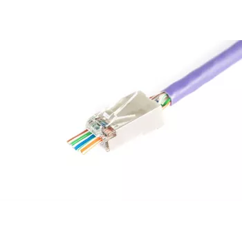 DIGITUS connettore maschio RJ45 (8P8C) passante, Cat.6, schermato, AWG 26-24, confezione da 100 pezzi