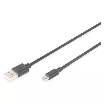 DIGITUS cavo USB 2.0 Type-A - Micro-B maschio/maschio 1,8m nero