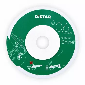 Disco diamantato DISTAR SHINE 125 x 0,6 x 22,23 mm bordo continuo per piastrelle in ceramica e porcellana