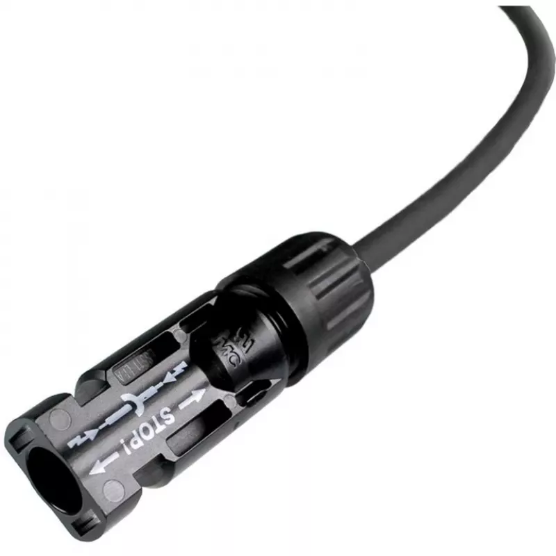DIVERSE prolunga solare 6mm², connettore maschio-femmina 0,5m, nero