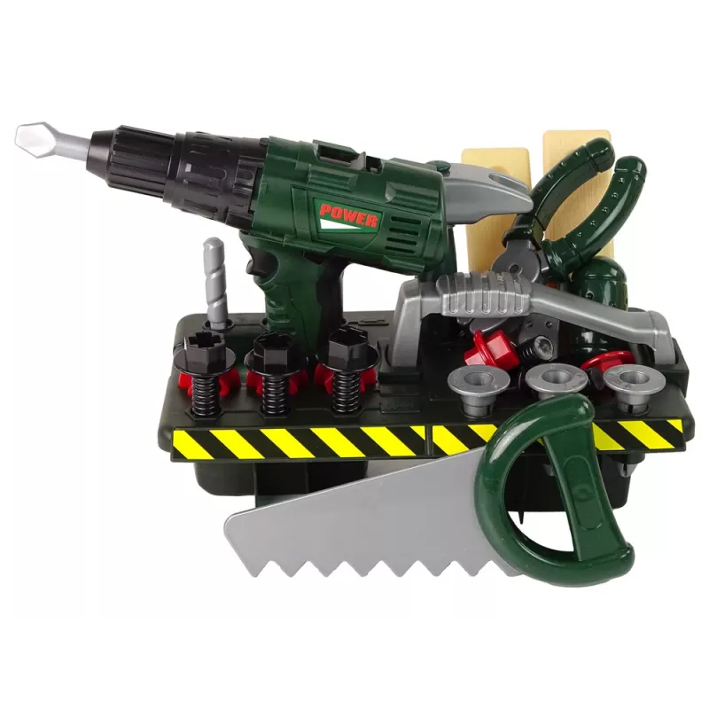Kit fai da te organizer avvitatore a batteria verde 13473 Lean Toys