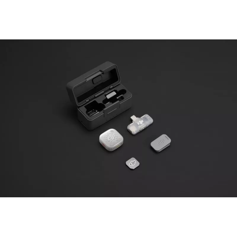 DJI Mic Mini 2S sistema microfonico wireless (1 trasmettitore + 1 ricevitore mobile + custodia di ricarica)