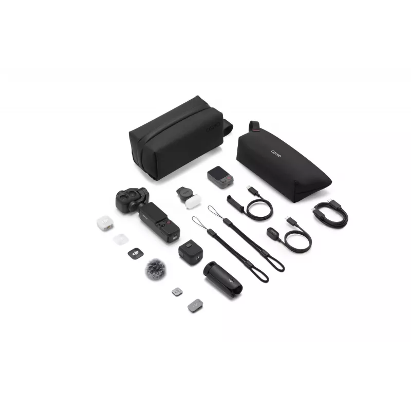 DJI Osmo Pocket 4P Vlog Combo fotocamera 4K, nero