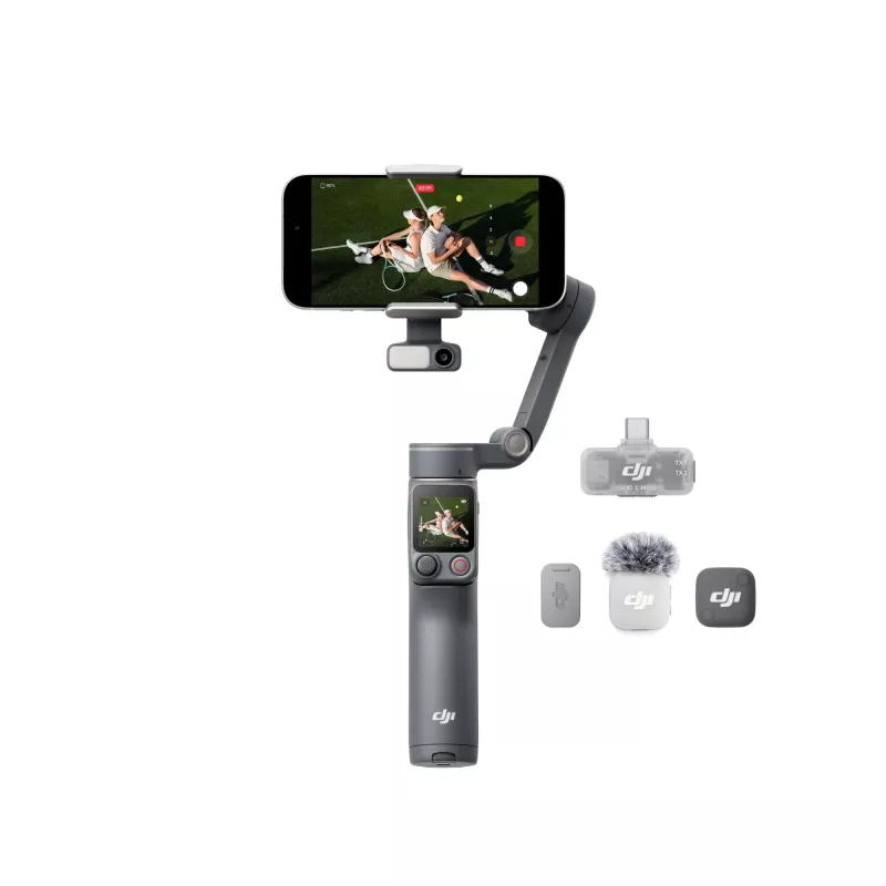 DJI Osmo Mobile 8P Creator Combo Stabilizzatore gimbal per smartphone Nero